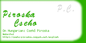 piroska cseho business card