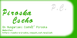 piroska cseho business card